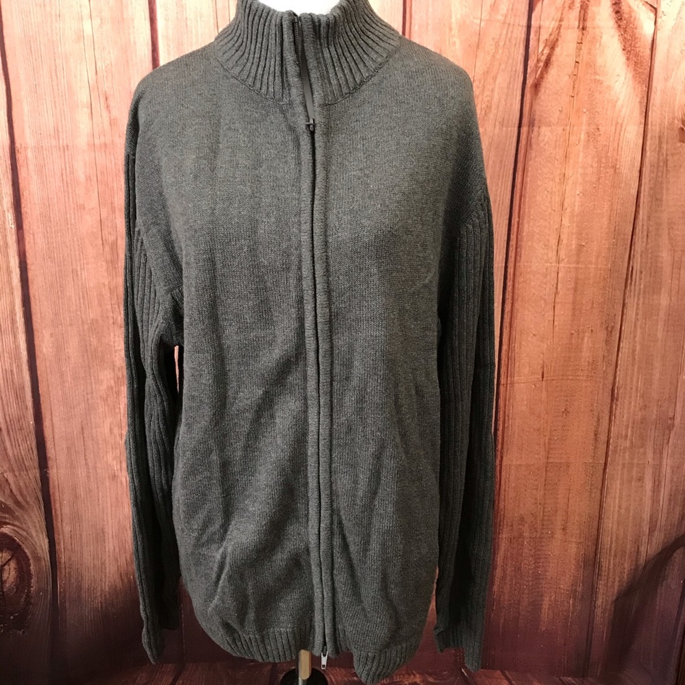 Men’s Grey Zip Sweater